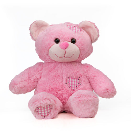 PINK PATCHES BEAR 40 CM