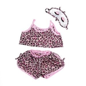 ENSEMBLE LÉOPARD ROSE 40CM