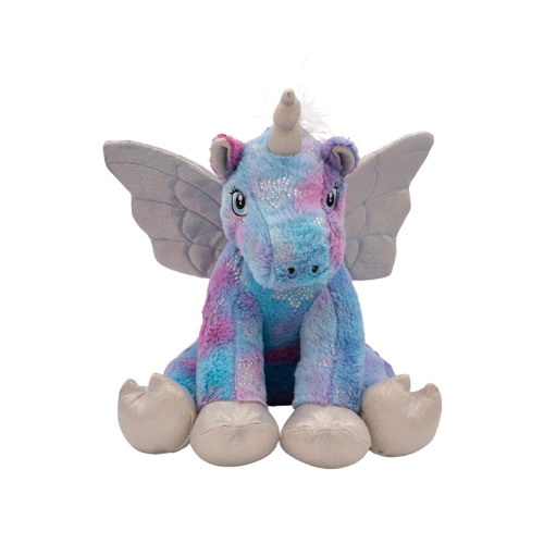 PÉGASE BLEU ET ROSE 40CM