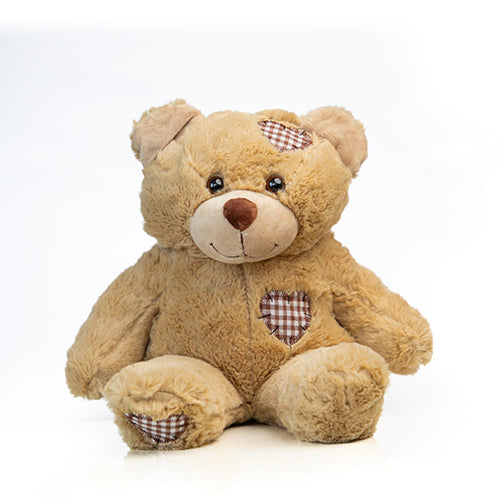Beige Teddy Bear with Heart Patch 20 cm