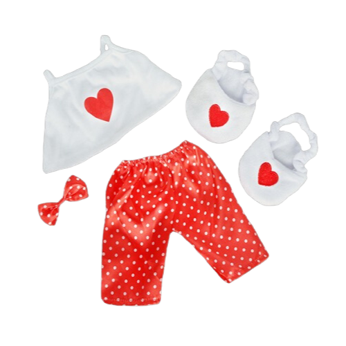 PIJAMA CORAZÓN SATÍN Y PANTUFLAS