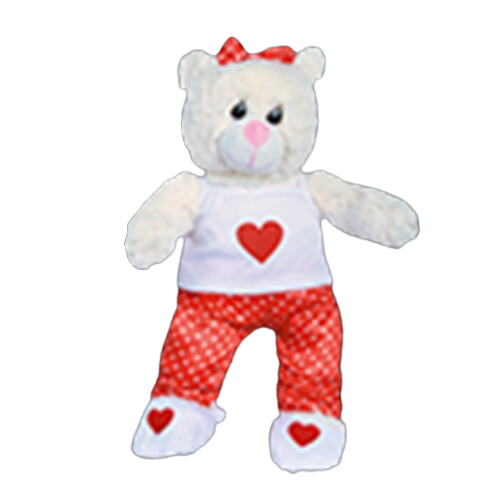 PIJAMA CORAZÓN SATÍN Y PANTUFLAS