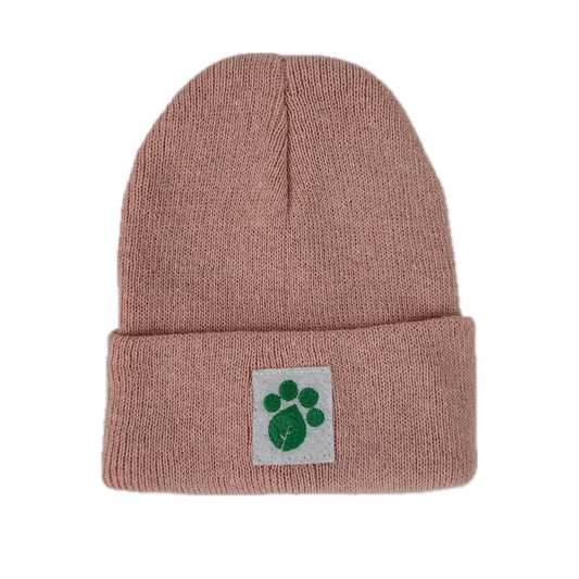 CHAPEAU ROSE PATTE D'OURS