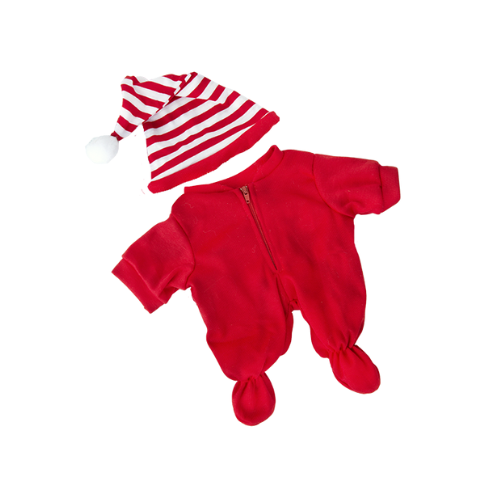 PIJAMA ROJO & GORRO