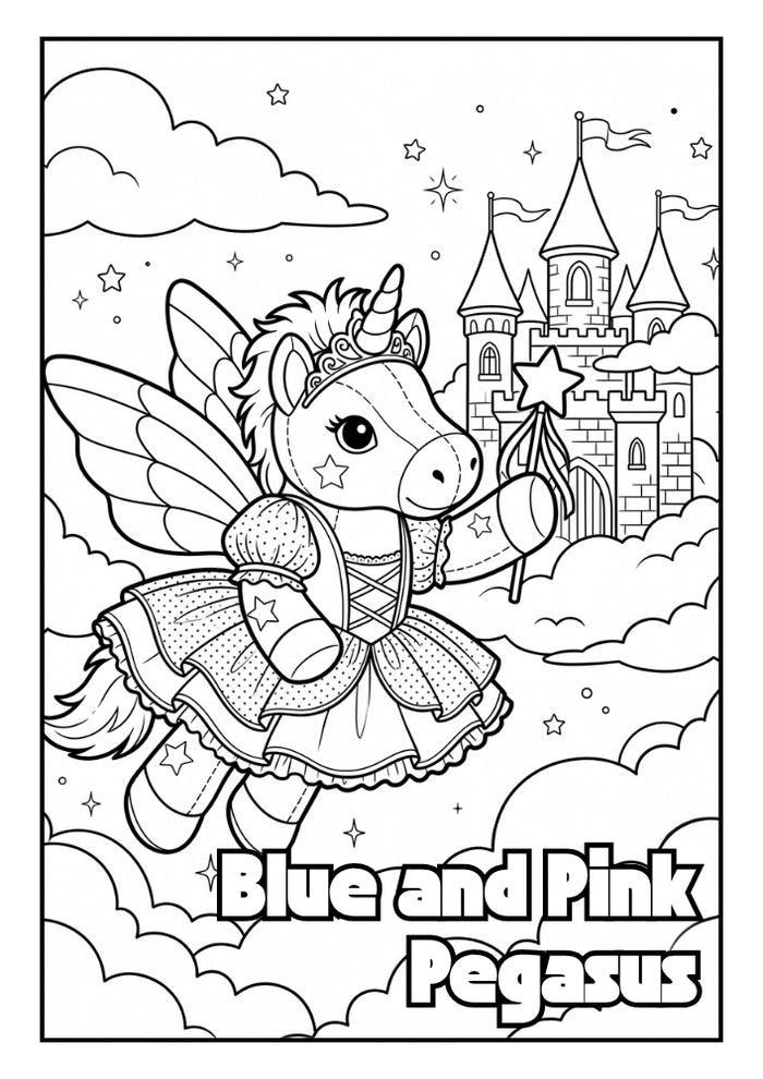 Pégase Bleu et Rose